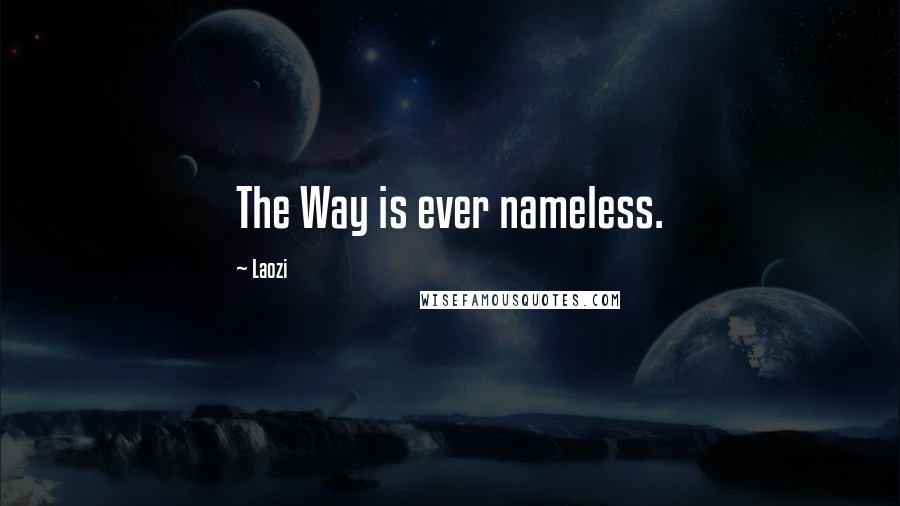 Laozi Quotes: The Way is ever nameless.