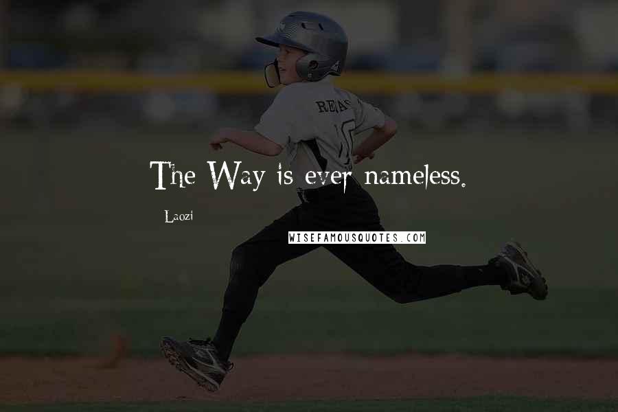 Laozi Quotes: The Way is ever nameless.