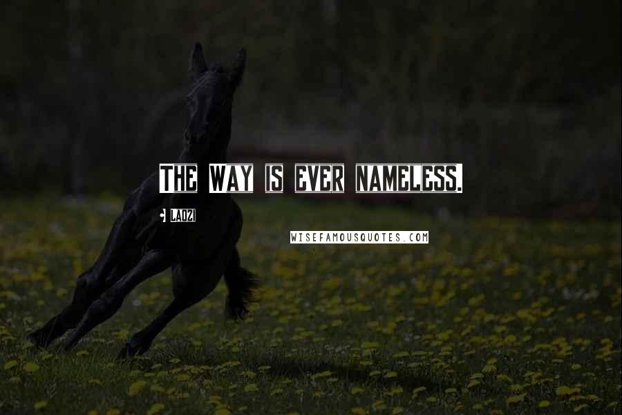 Laozi Quotes: The Way is ever nameless.