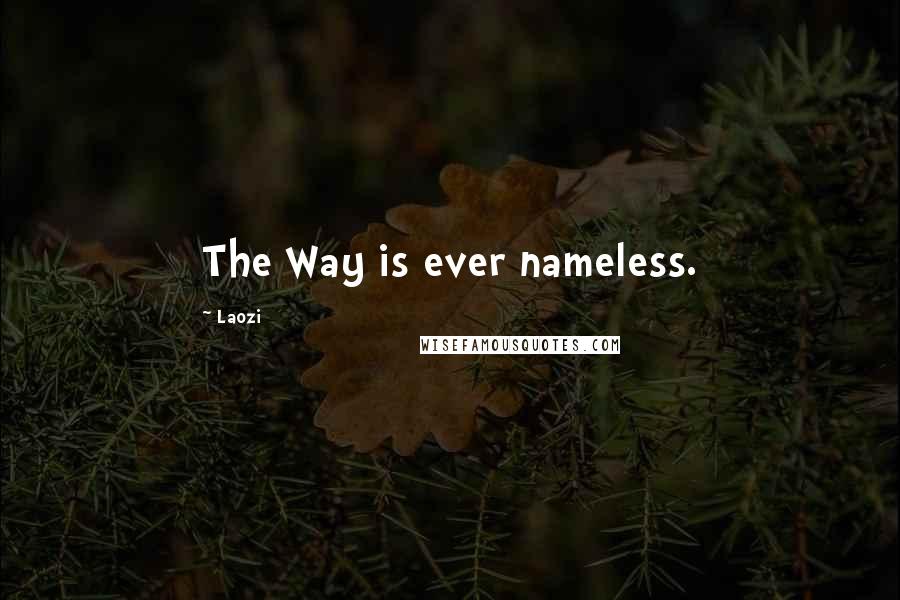 Laozi Quotes: The Way is ever nameless.