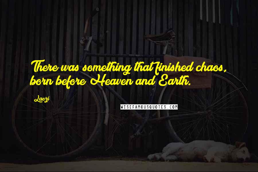 Laozi Quotes: There was something that finished chaos, born before Heaven and Earth.