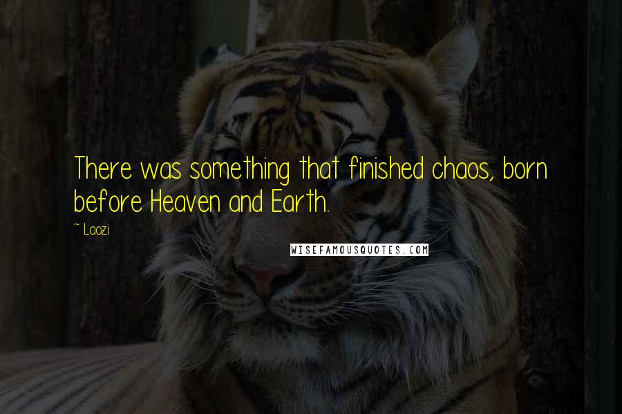 Laozi Quotes: There was something that finished chaos, born before Heaven and Earth.