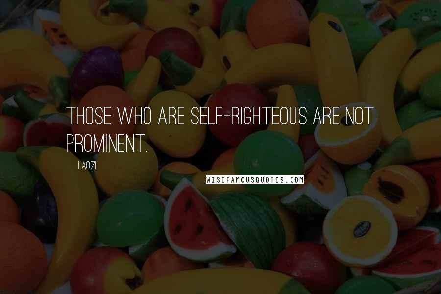 Laozi Quotes: Those who are self-righteous are not prominent.