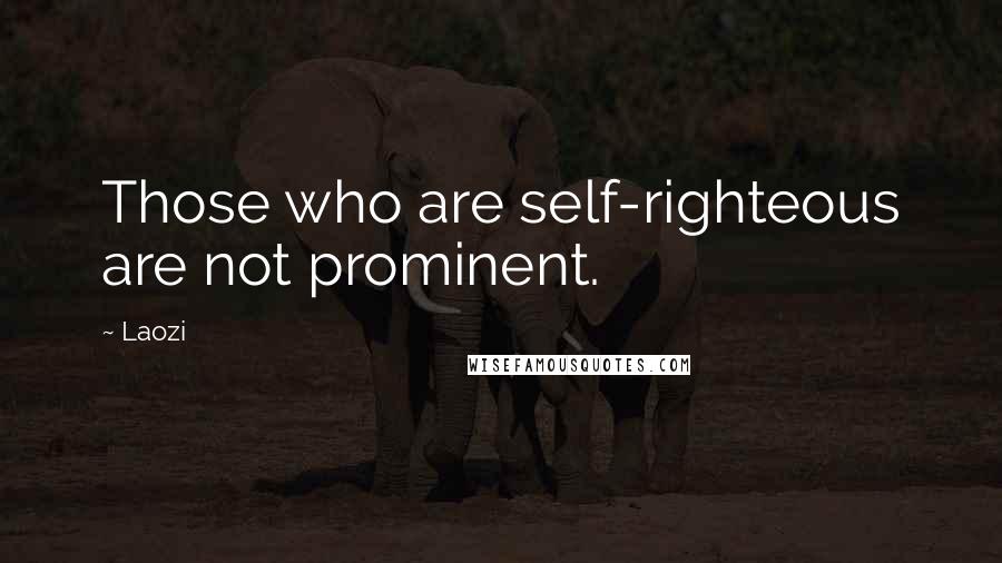 Laozi Quotes: Those who are self-righteous are not prominent.