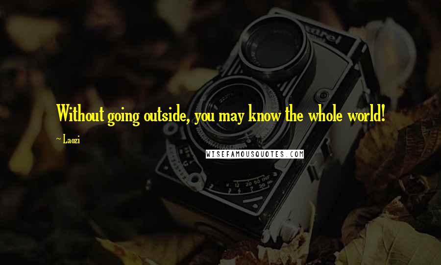 Laozi Quotes: Without going outside, you may know the whole world!