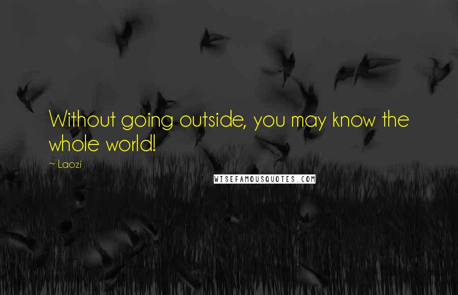 Laozi Quotes: Without going outside, you may know the whole world!
