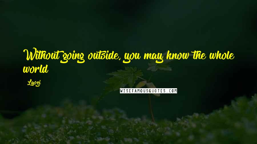 Laozi Quotes: Without going outside, you may know the whole world!