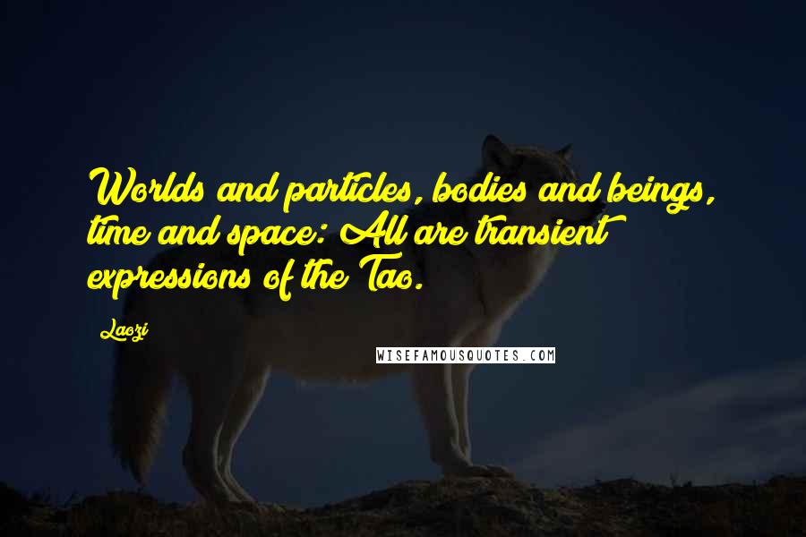 Laozi Quotes: Worlds and particles, bodies and beings, time and space: All are transient expressions of the Tao.