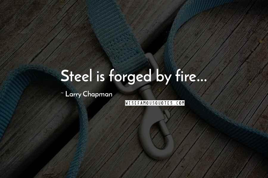 Larry Chapman Quotes: Steel is forged by fire...