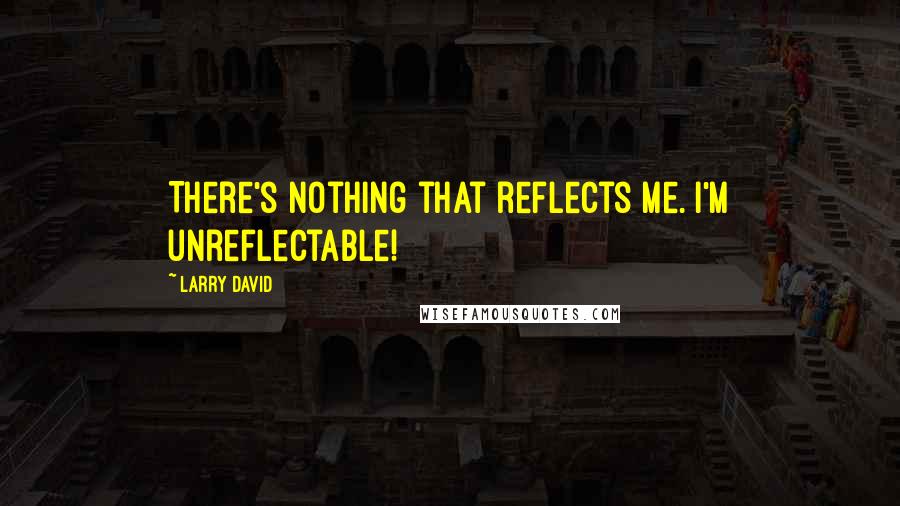 Larry David Quotes: There's nothing that reflects me. I'm unreflectable!