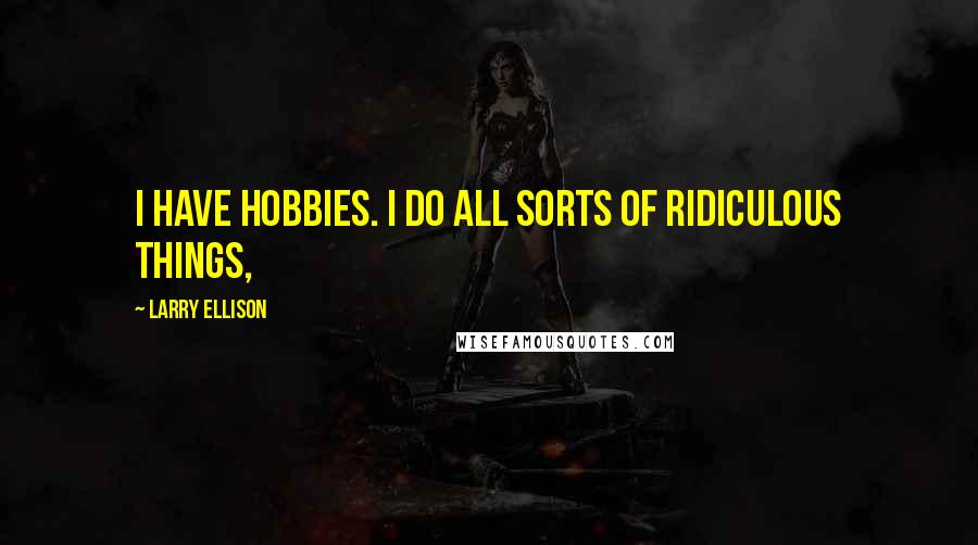 Larry Ellison Quotes: I have hobbies. I do all sorts of ridiculous things,