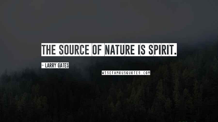 Larry Gates Quotes: The source of nature is spirit.