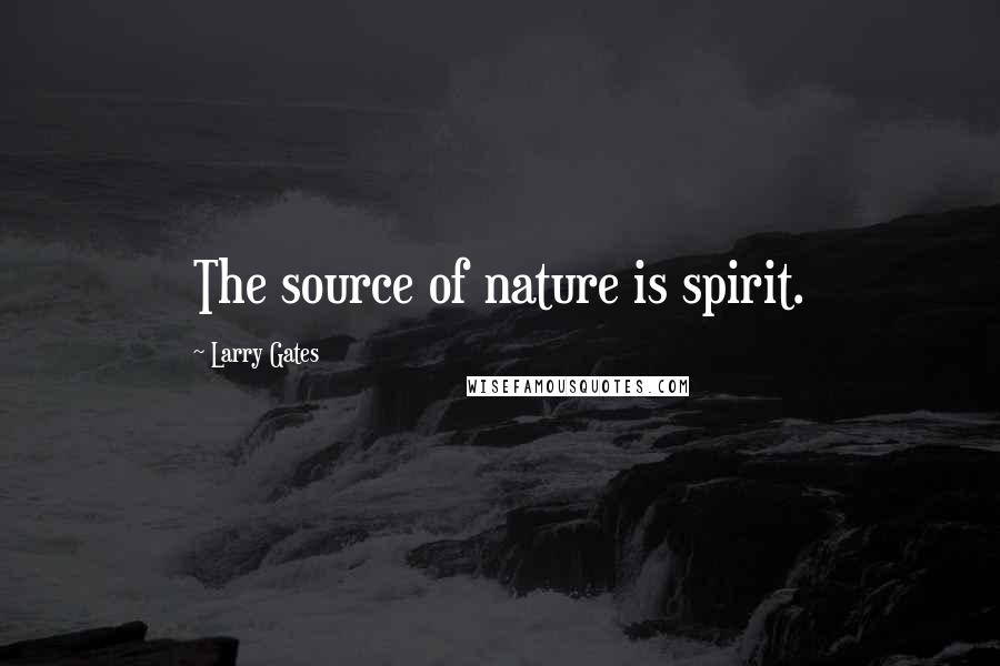 Larry Gates Quotes: The source of nature is spirit.