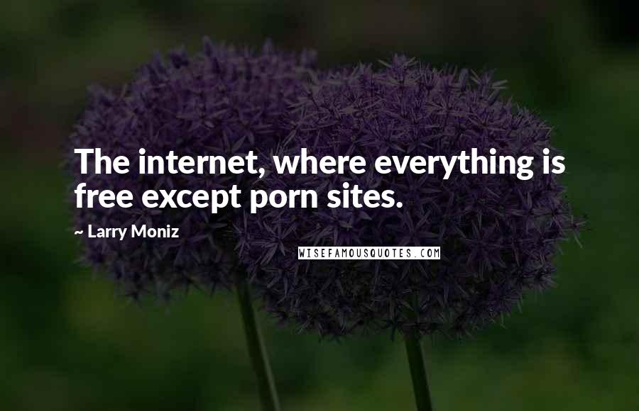 Larry Moniz Quotes: The internet, where everything is free except porn sites.