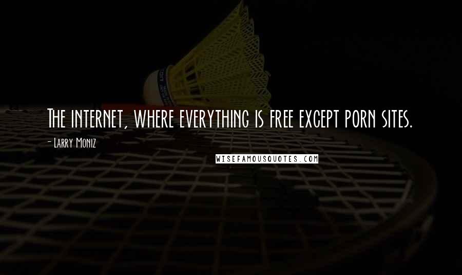 Larry Moniz Quotes: The internet, where everything is free except porn sites.