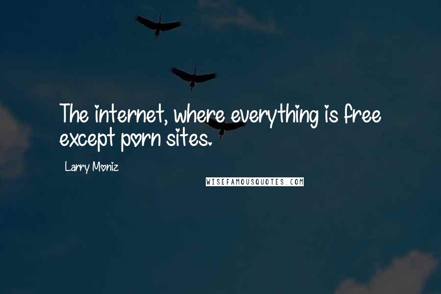 Larry Moniz Quotes: The internet, where everything is free except porn sites.