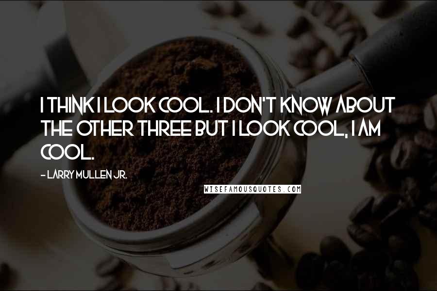 Larry Mullen Jr. Quotes: I think I look cool. I don't know about the other three but I look cool, I am cool.