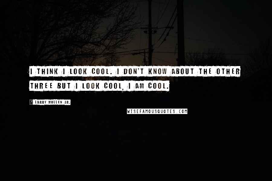 Larry Mullen Jr. Quotes: I think I look cool. I don't know about the other three but I look cool, I am cool.