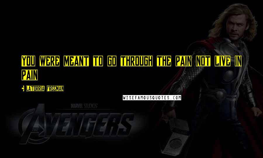 Latorria Freeman Quotes: You were meant to go through the pain not live in pain