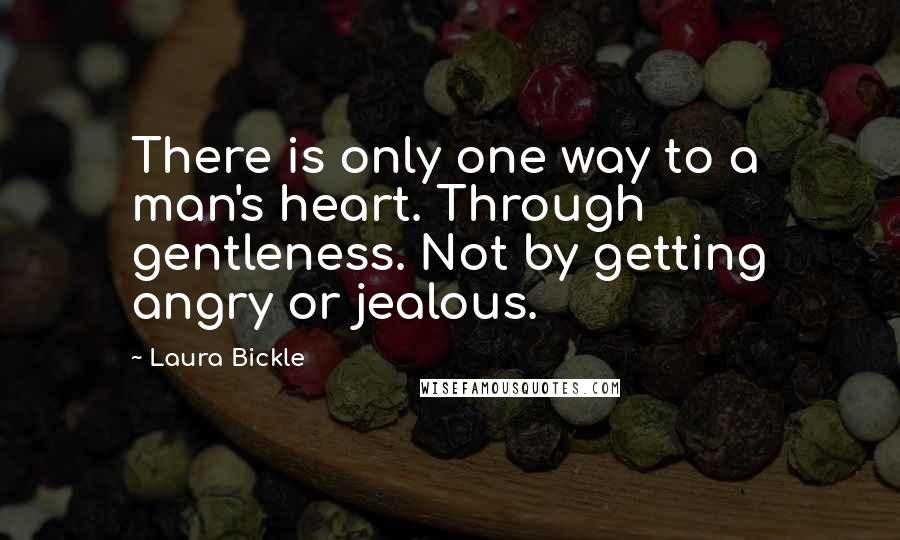 Laura Bickle Quotes: There is only one way to a man's heart. Through gentleness. Not by getting angry or jealous.