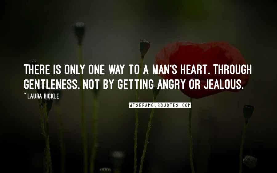 Laura Bickle Quotes: There is only one way to a man's heart. Through gentleness. Not by getting angry or jealous.