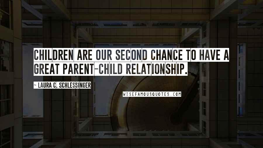 Laura C. Schlessinger Quotes: Children are our second chance to have a great parent-child relationship.