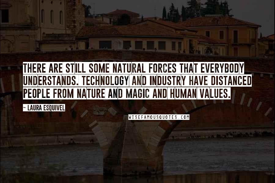 Laura Esquivel Quotes: There are still some natural forces that everybody understands. Technology and industry have distanced people from nature and magic and human values.