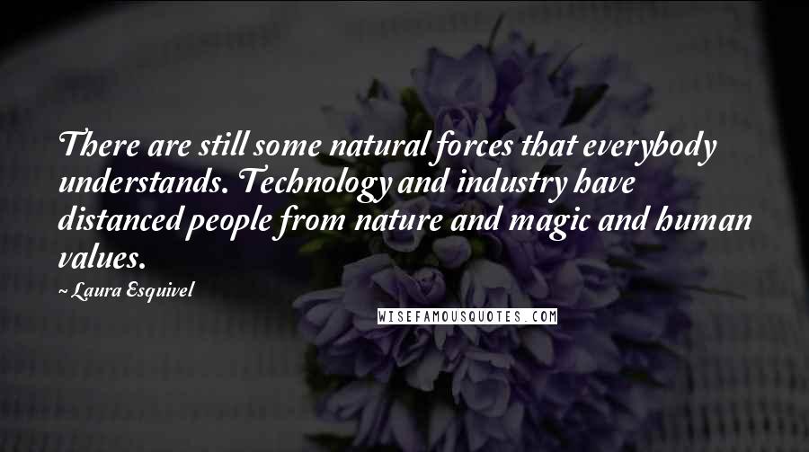 Laura Esquivel Quotes: There are still some natural forces that everybody understands. Technology and industry have distanced people from nature and magic and human values.