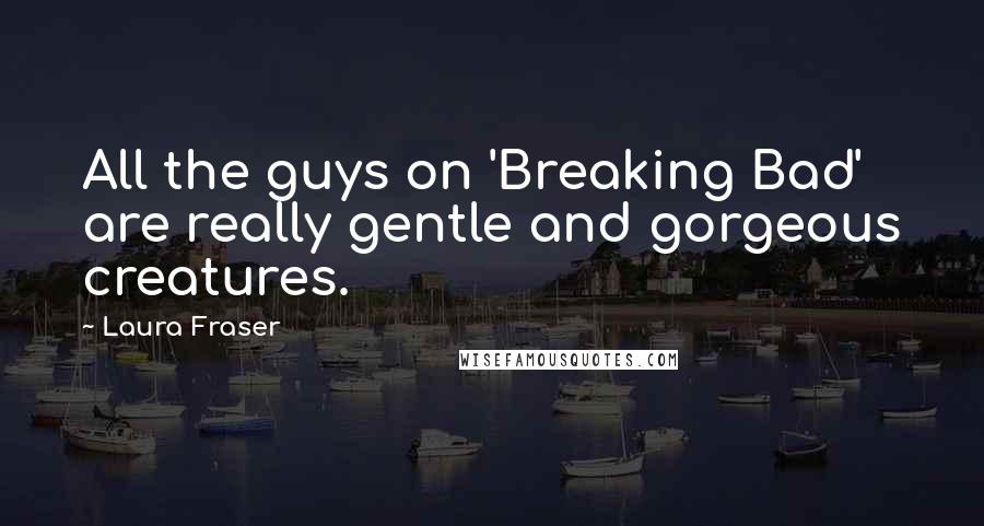 Laura Fraser Quotes: All the guys on 'Breaking Bad' are really gentle and gorgeous creatures.