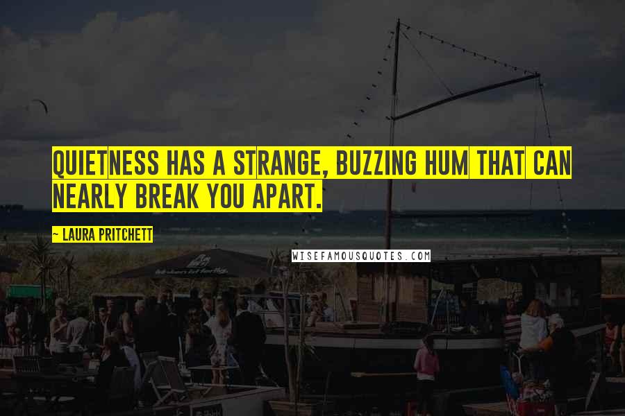 Laura Pritchett Quotes: quietness has a strange, buzzing hum that can nearly break you apart.