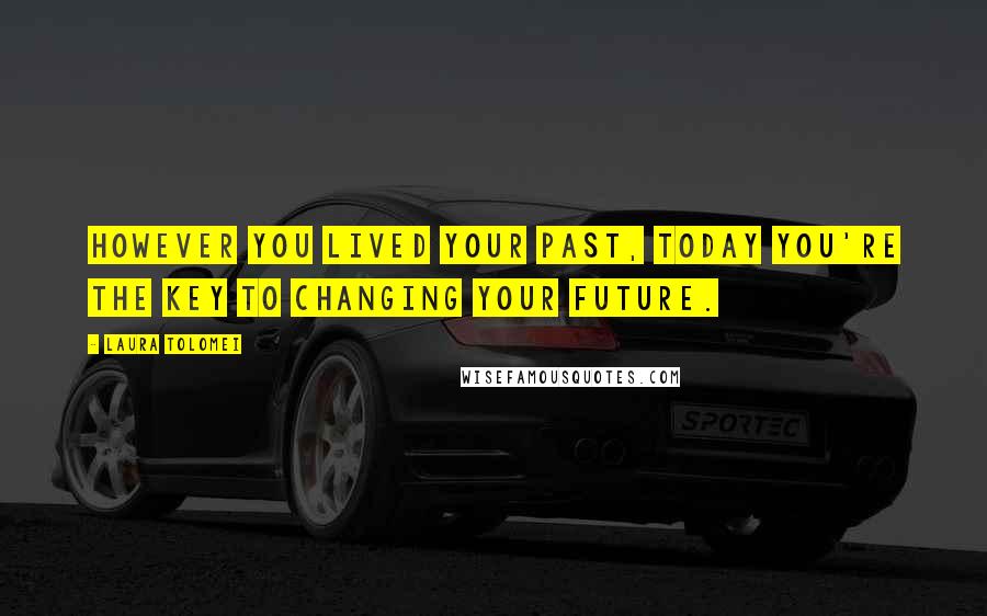 Laura Tolomei Quotes: However you lived your past, today you're the key to changing your future.