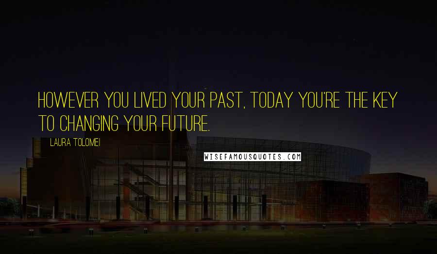 Laura Tolomei Quotes: However you lived your past, today you're the key to changing your future.