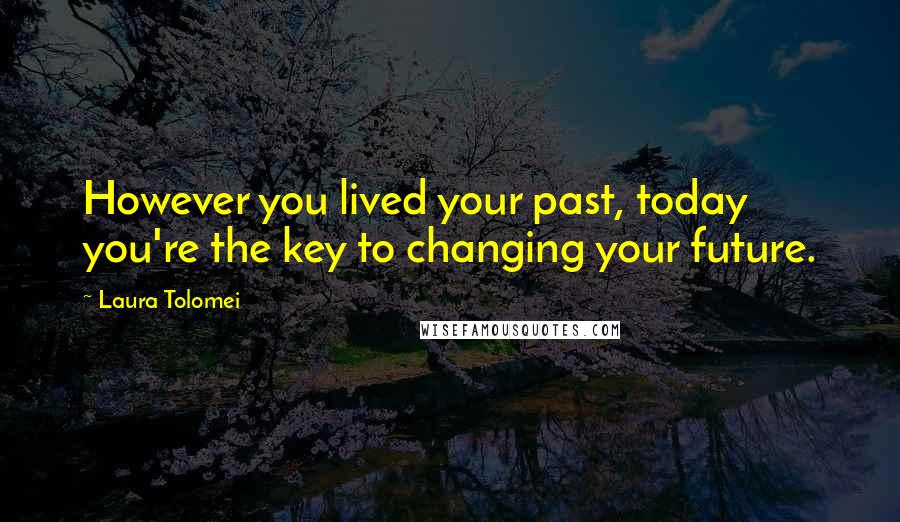 Laura Tolomei Quotes: However you lived your past, today you're the key to changing your future.