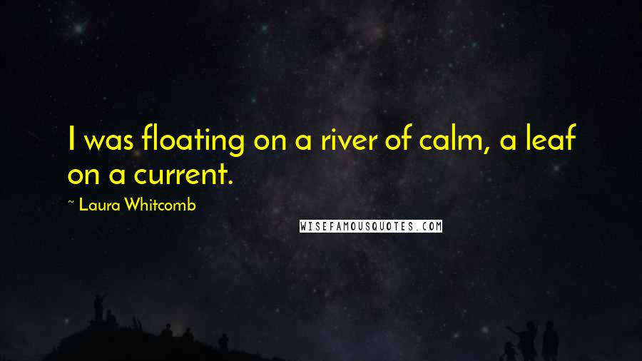 Laura Whitcomb Quotes: I was floating on a river of calm, a leaf on a current.