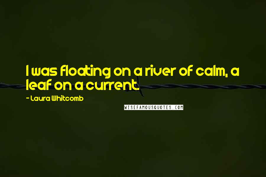 Laura Whitcomb Quotes: I was floating on a river of calm, a leaf on a current.