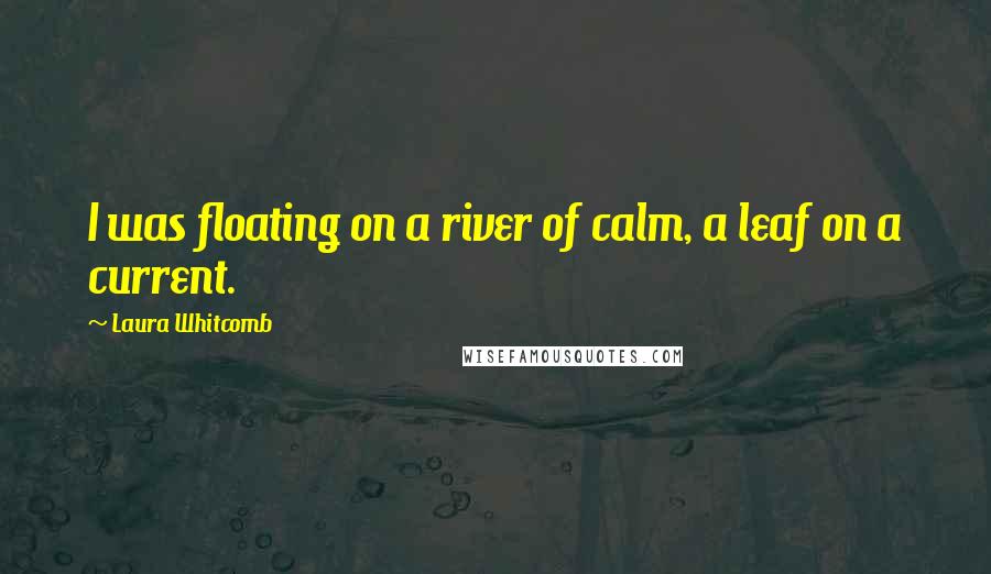 Laura Whitcomb Quotes: I was floating on a river of calm, a leaf on a current.