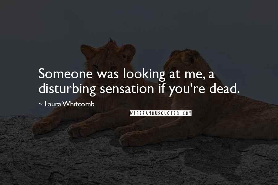 Laura Whitcomb Quotes: Someone was looking at me, a disturbing sensation if you're dead.