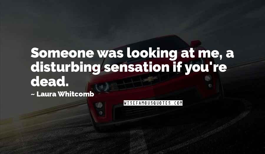 Laura Whitcomb Quotes: Someone was looking at me, a disturbing sensation if you're dead.