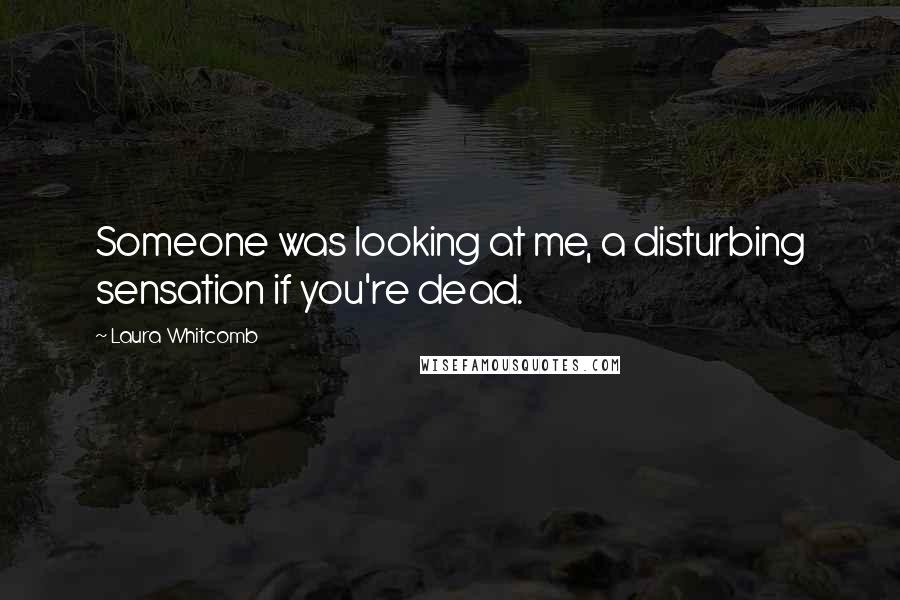 Laura Whitcomb Quotes: Someone was looking at me, a disturbing sensation if you're dead.