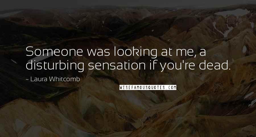 Laura Whitcomb Quotes: Someone was looking at me, a disturbing sensation if you're dead.