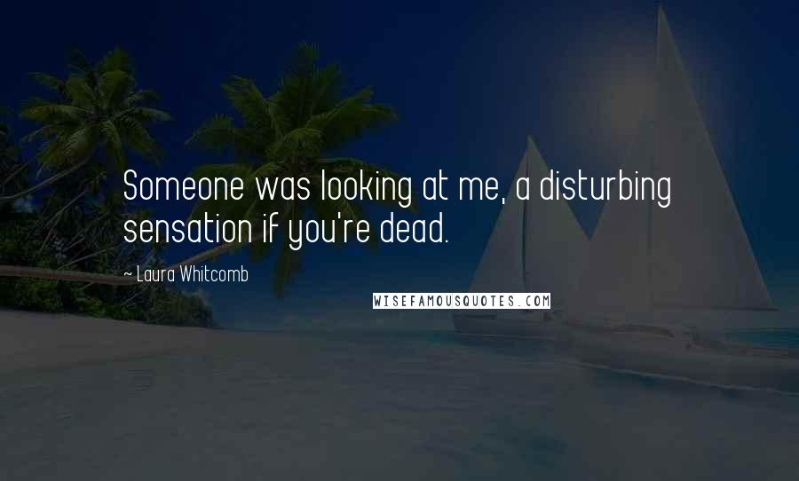 Laura Whitcomb Quotes: Someone was looking at me, a disturbing sensation if you're dead.