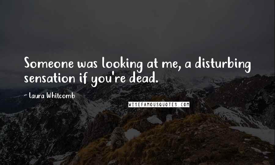 Laura Whitcomb Quotes: Someone was looking at me, a disturbing sensation if you're dead.