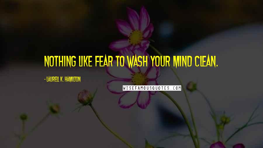 Laurell K. Hamilton Quotes: Nothing like fear to wash your mind clean.