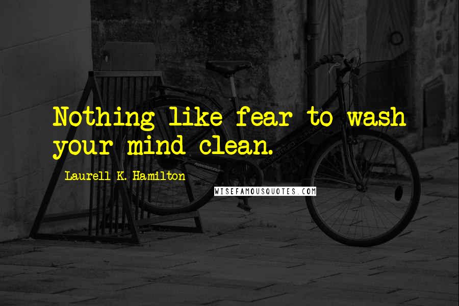 Laurell K. Hamilton Quotes: Nothing like fear to wash your mind clean.