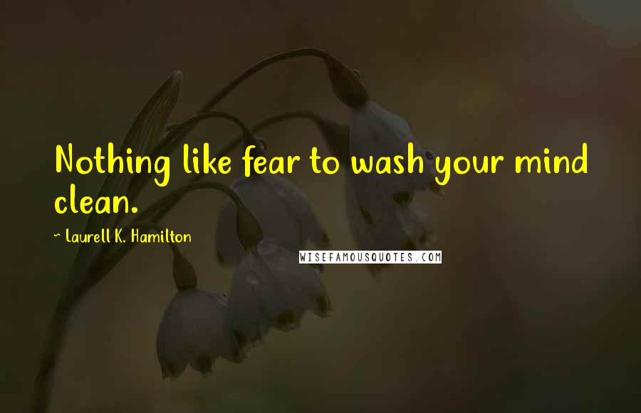 Laurell K. Hamilton Quotes: Nothing like fear to wash your mind clean.