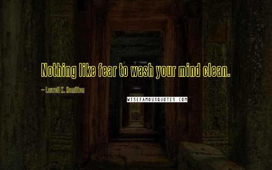 Laurell K. Hamilton Quotes: Nothing like fear to wash your mind clean.