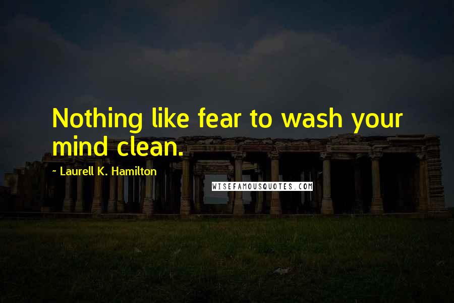 Laurell K. Hamilton Quotes: Nothing like fear to wash your mind clean.
