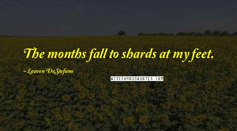 Lauren DeStefano Quotes: The months fall to shards at my feet.
