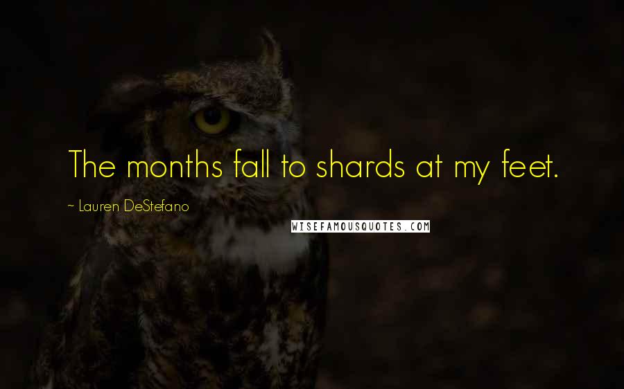 Lauren DeStefano Quotes: The months fall to shards at my feet.