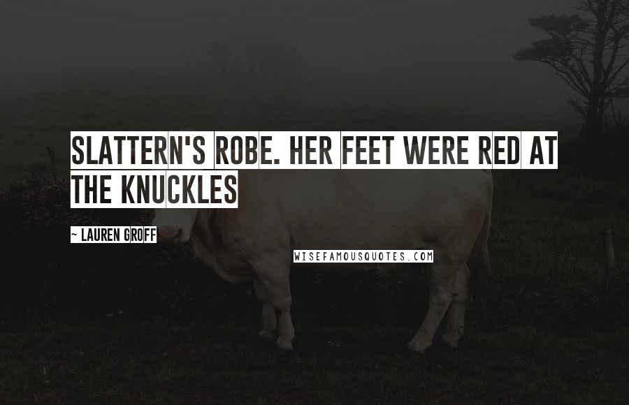 Lauren Groff Quotes: Slattern's robe. Her feet were red at the knuckles